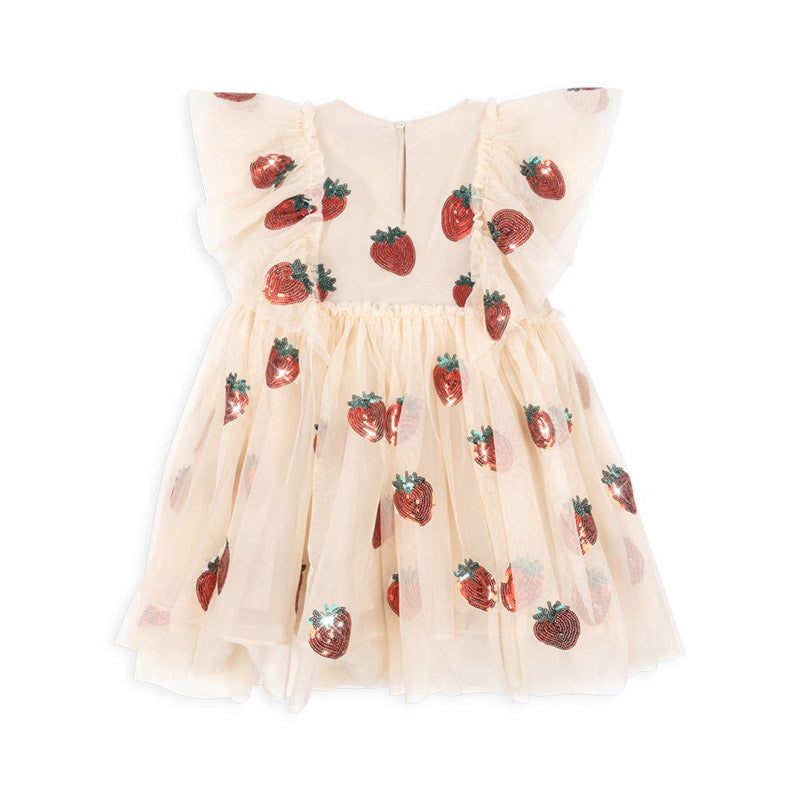 Konges Sløjd - Yvonne frill dress - Strawberry | Scout & Co