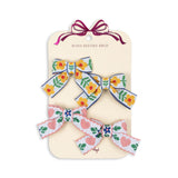 Konges Sløjd - Mini bow hair clips - set of 4 - White / Rose | Scout & Co