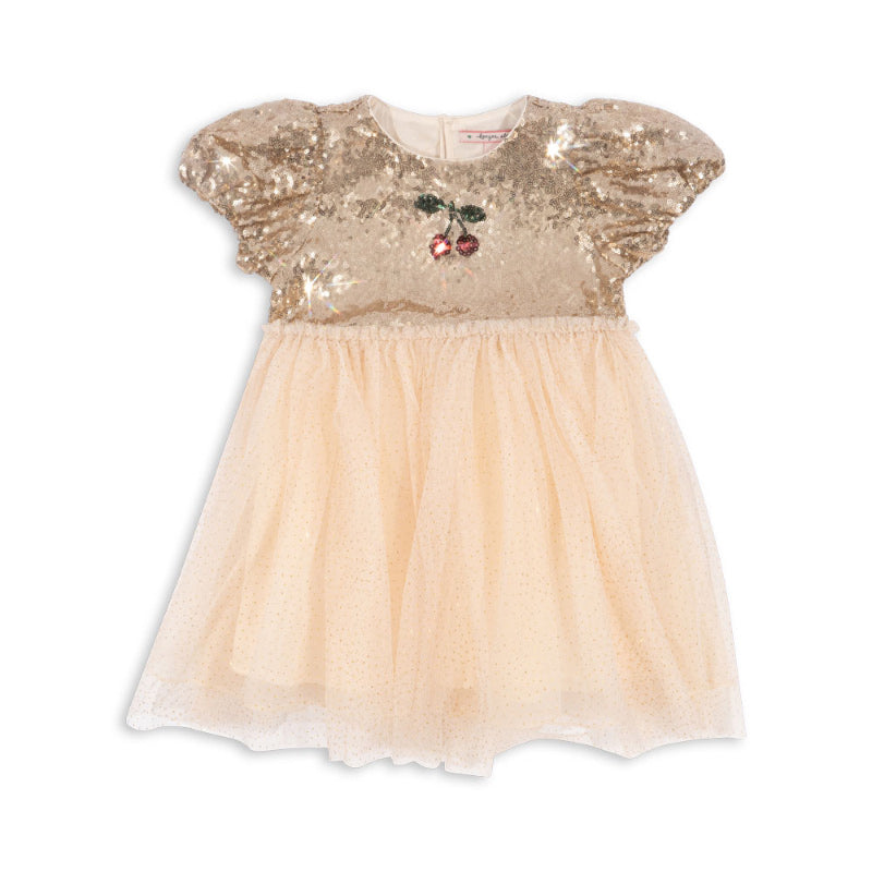 Konges Sløjd - Starla puff sleeve dress - Gold blush | Scout & Co