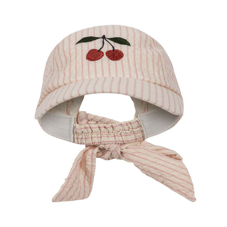 Konges Sløjd - Ellie bow cap - Peony stripe | Scout & Co