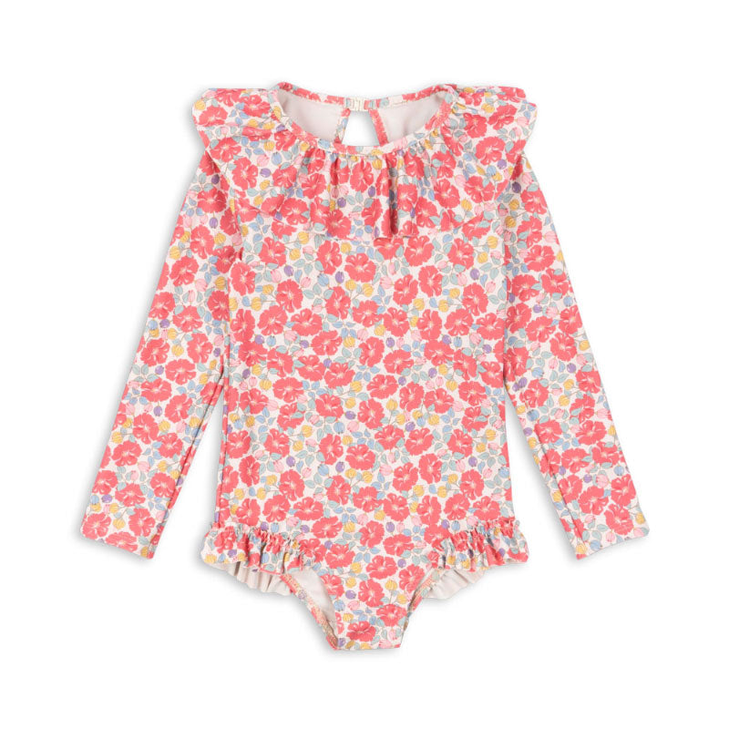 Konges Sløjd - Manuca long-sleeved UV swimsuit - Rose Anglaise | Scout & Co