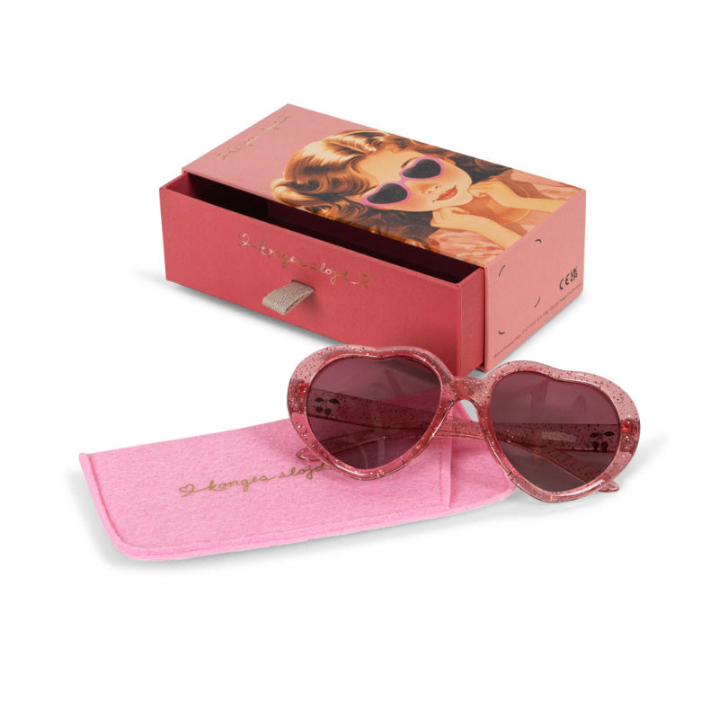 Konges Sløjd - Heart sunglasses - Junior - Cherry Glitter | Scout & Co