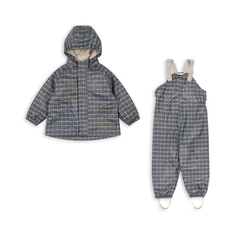 Konges Sløjd - Rainy Palme rain set - Laurel Blue Check | Scout & Co