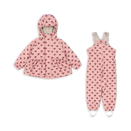 Konges Sløjd - Rainy Palme girl rain set - Amour Pink | Scout & Co
