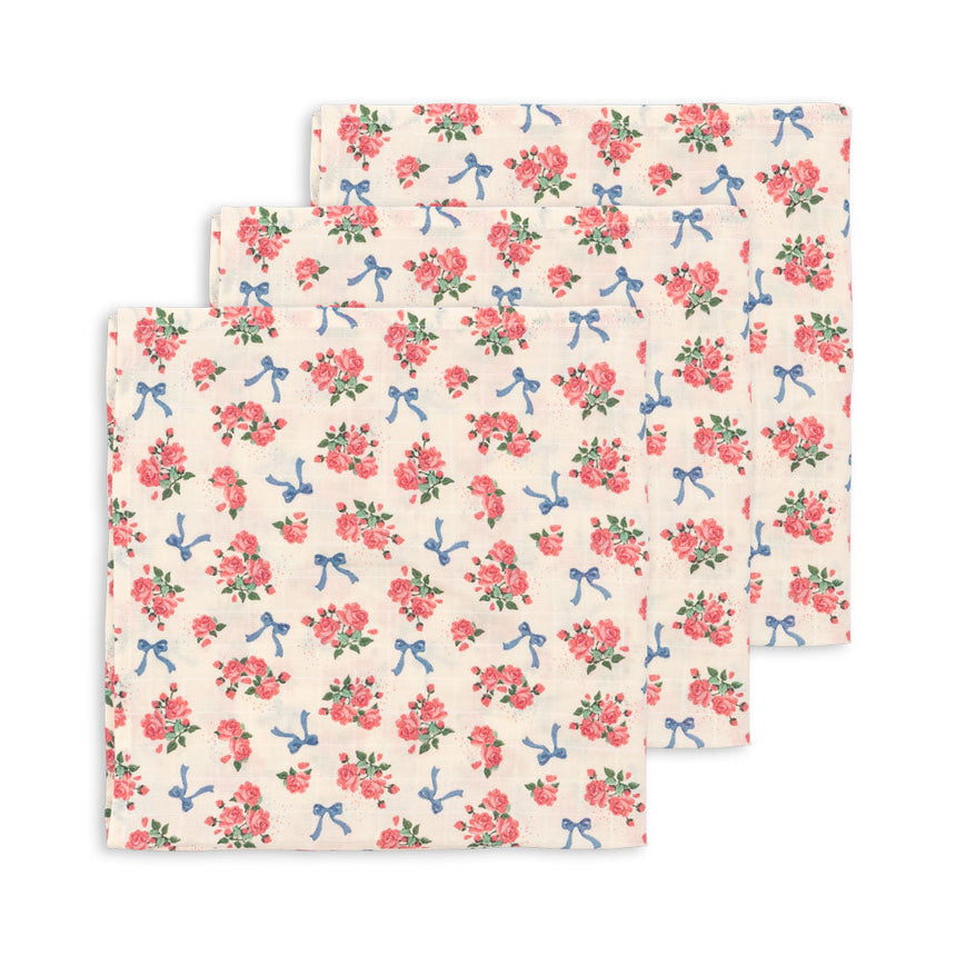 Konges Sløjd - Muslin cloths 3 pack - Bella Rosita | Scout & Co