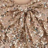 Konges Sløjd - Lila sequins bow dress - Gold glitter | Scout & Co
