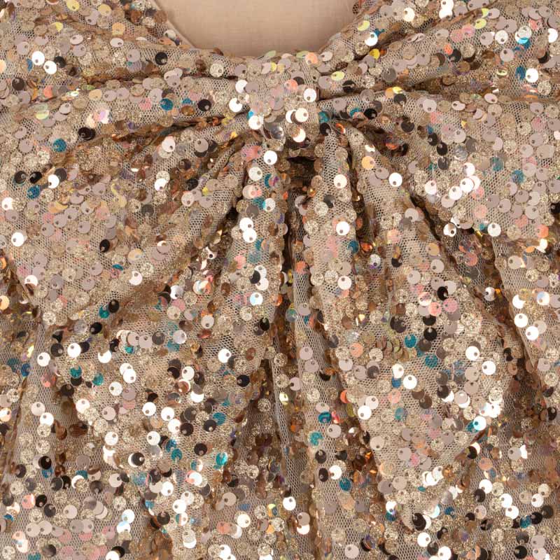 Konges Sløjd - Lila sequins bow dress - Gold glitter | Scout & Co