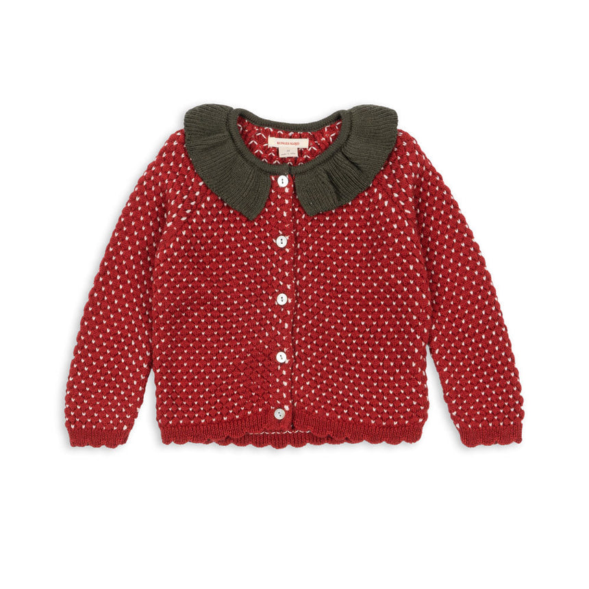 Konges Sløjd - Strawberry knit cardigan - Barbados Cherry