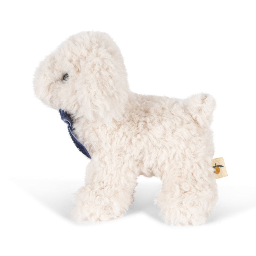 Konges Sløjd - Baby animal soft toy - White puppy | Scout & Co