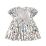 Konges Sløjd - Starla star dust dress - Star Sequin Silver | Scout & Co