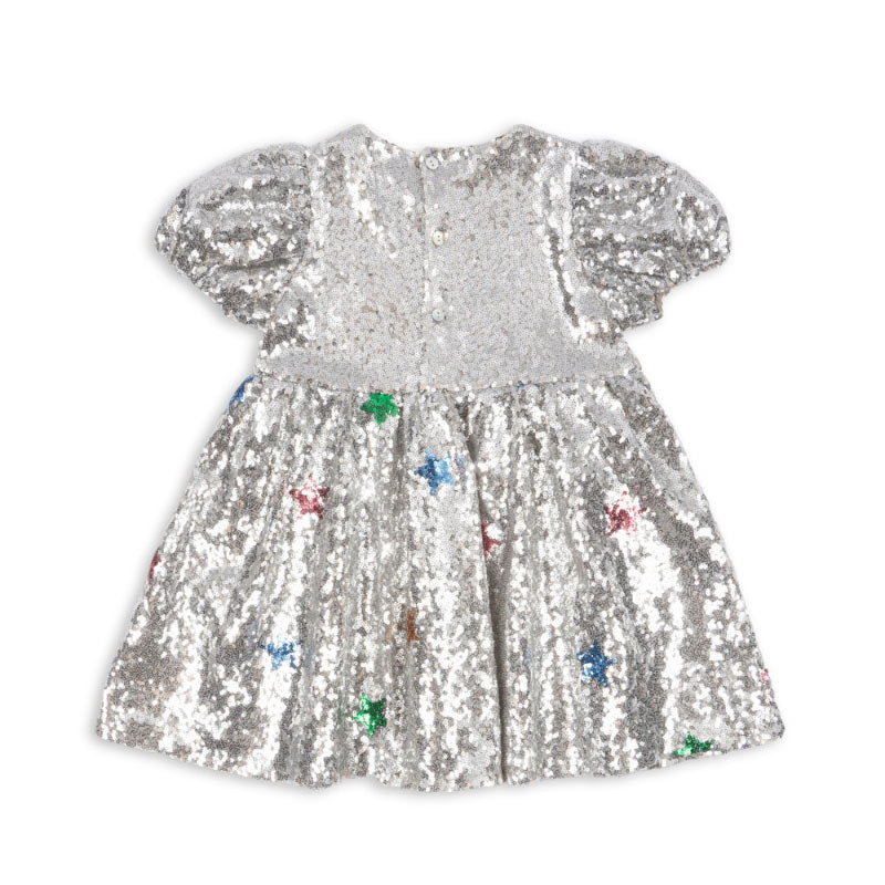 Konges Sløjd - Starla star dust dress - Star Sequin Silver | Scout & Co