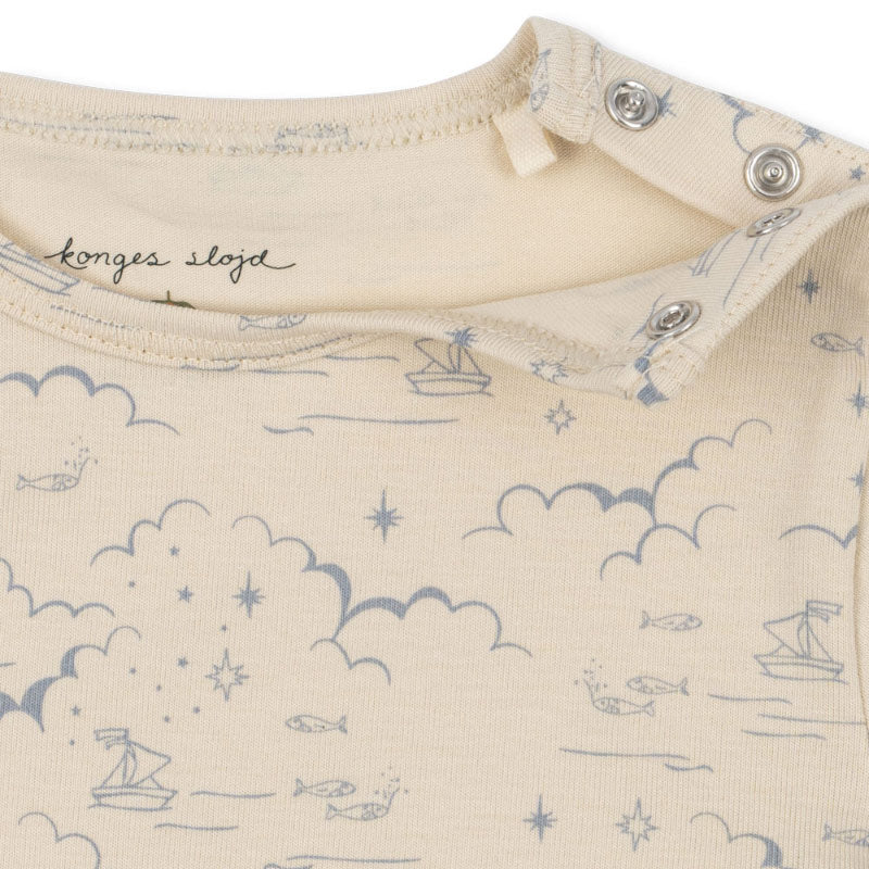 Konges Sløjd - Long-sleeved baby bodysuit - Cielo Marino | Scout & Co