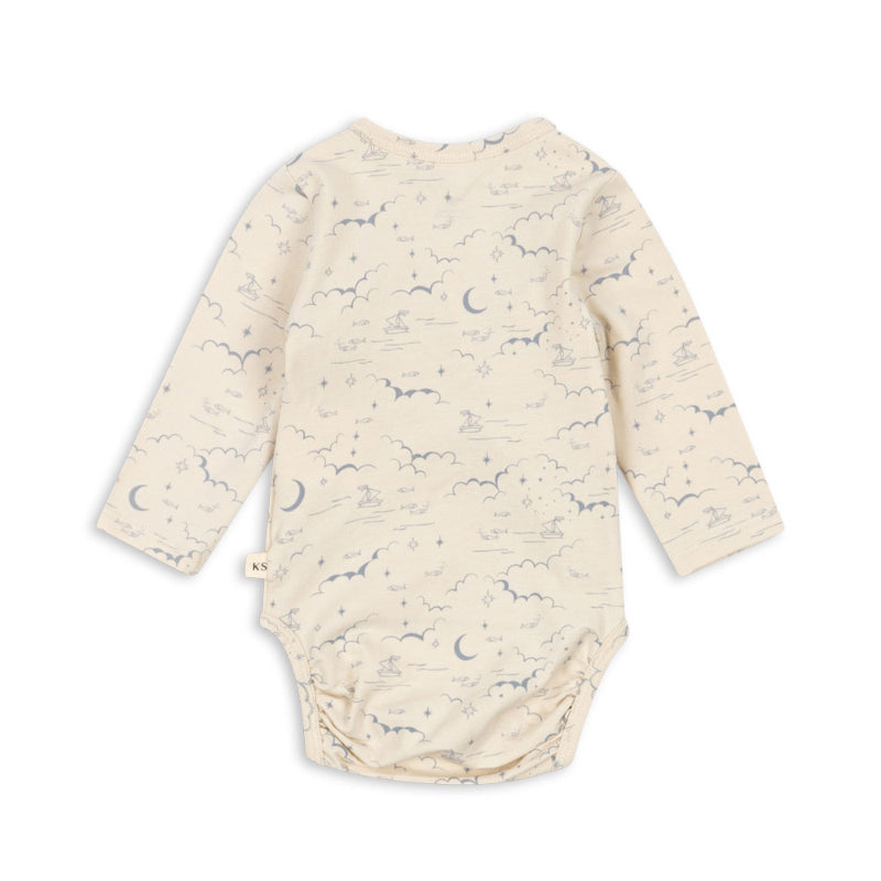 Konges Sløjd - Long-sleeved baby bodysuit - Cielo Marino | Scout & Co