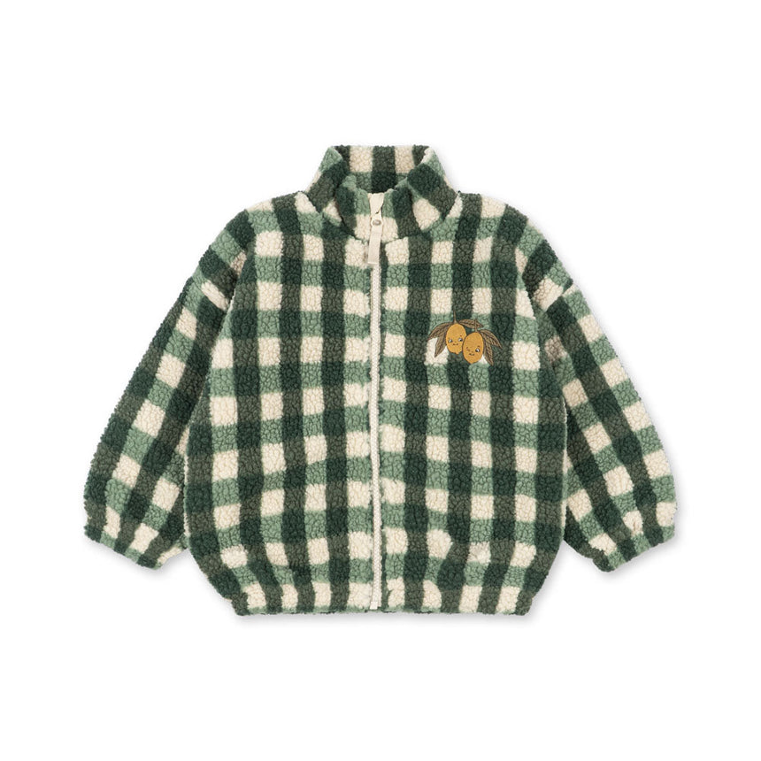 Konges Sløjd - Jody teddy jacket - Green Check | Scout & Co
