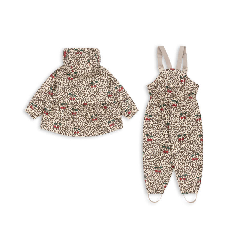 Konges Sløjd - Rainy Palme girl rain set - Leo Cerise | Scout & Co