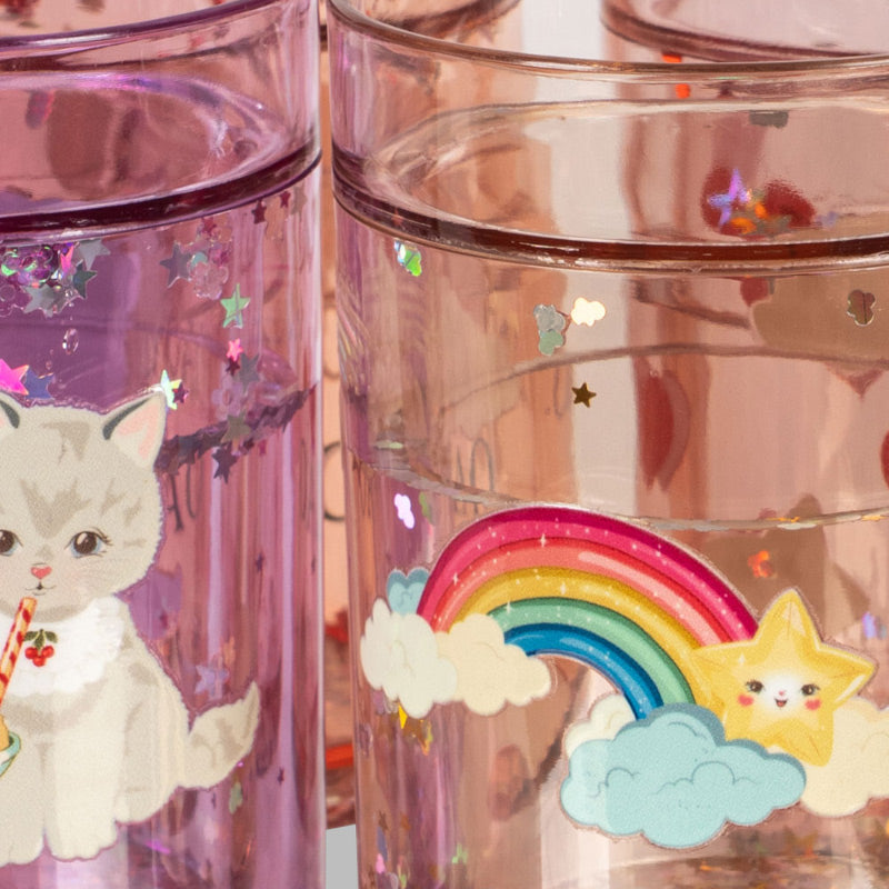 Konges Sløjd - Glitter cups - set of 4 - kittens, rainbows & hearts | Scout & Co