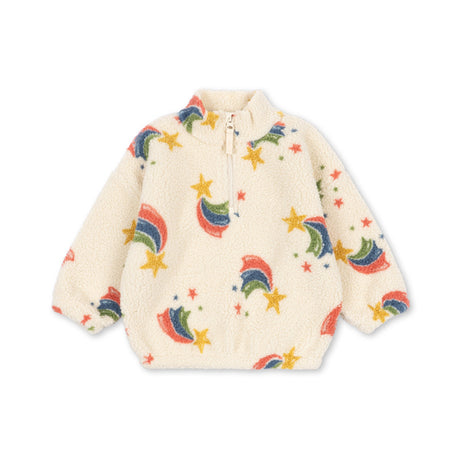 Konges Sløjd - Jody teddy half zip top - Rainbow Star | Scout & Co