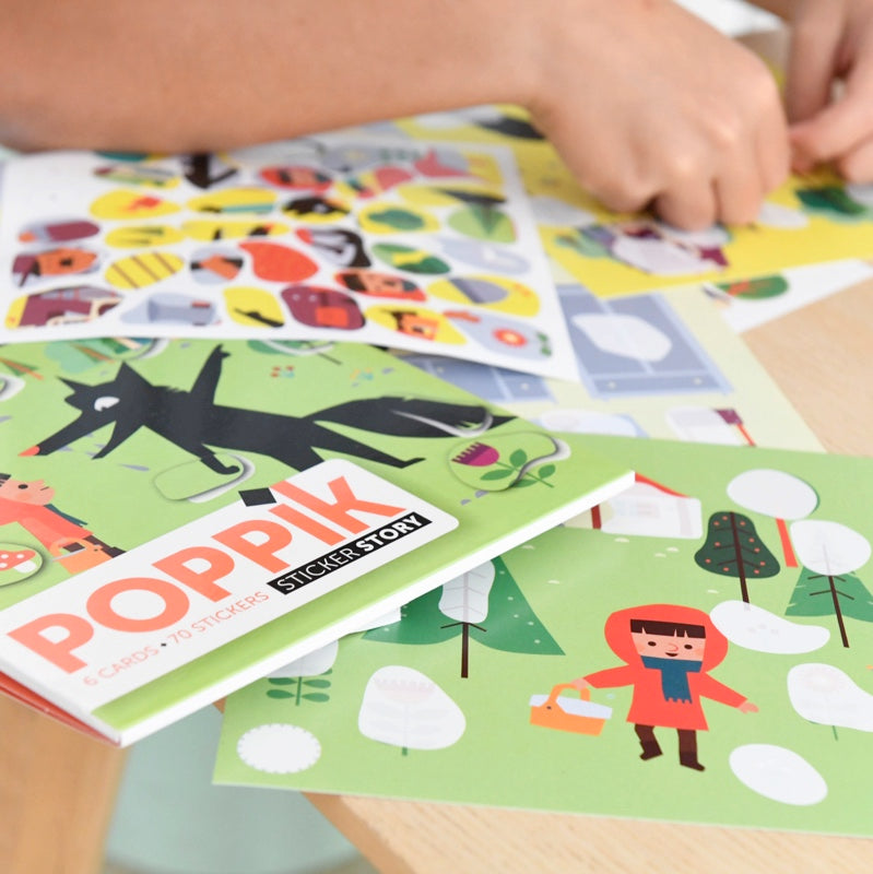 Poppik - Sticker Stories cards - Little Red Riding Hood | Scout & Co