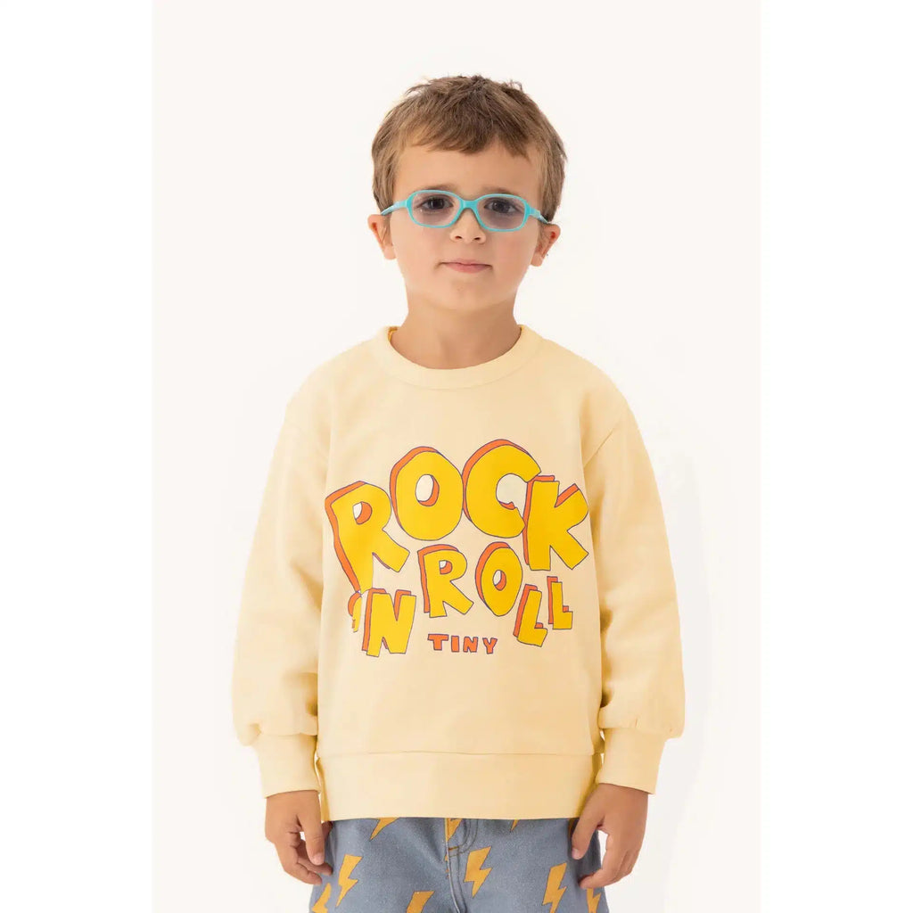 Tiny Cottons - Rock 'n' Roll sweatshirt - dusty yellow | Scout & Co