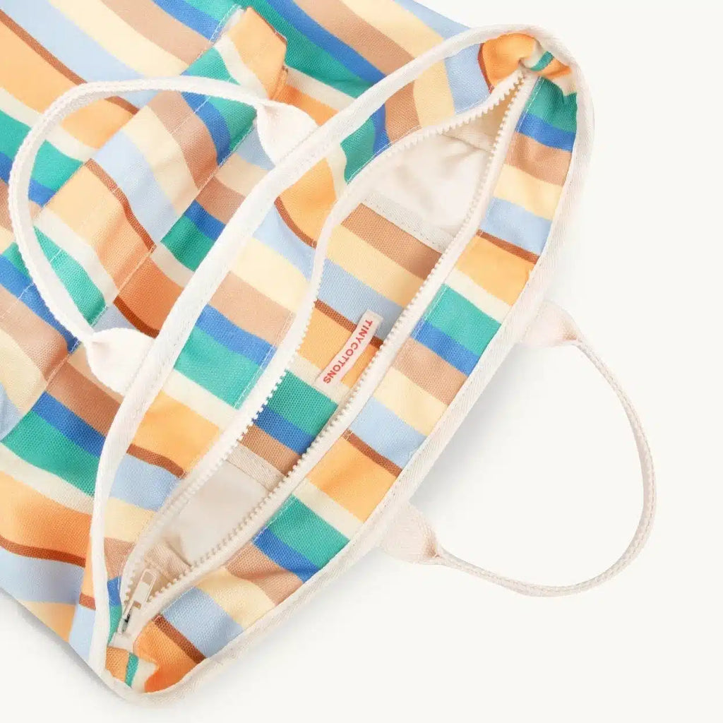 Tiny Cottons - Multicolour Stripes totepack | Scout & Co