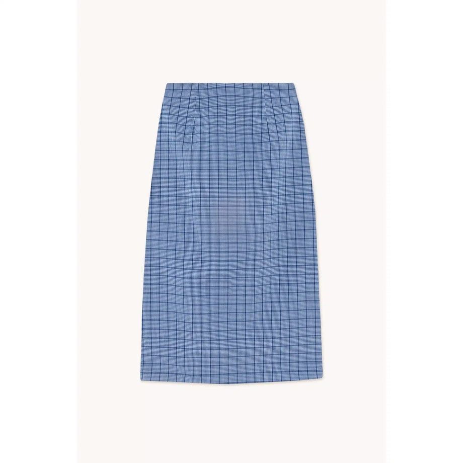 The Tiny Big Sister Blue Check Midi Skirt UK Stockist Scout Co