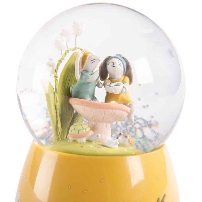 Moulin Roty - Trois Petits Lapins musical snow globe | Scout & Co