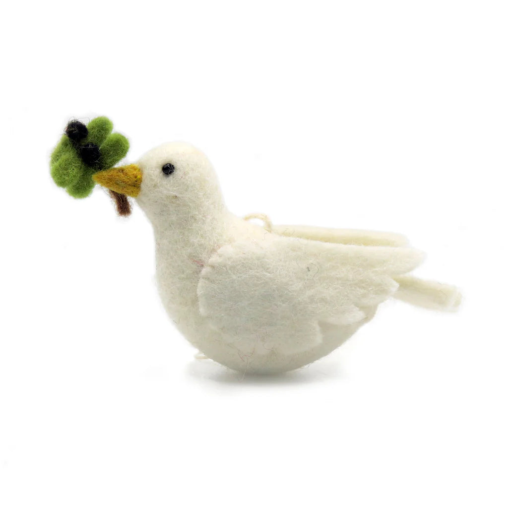 Amica - Turtle Dove with olive branch - felt decoration | Scout & Co