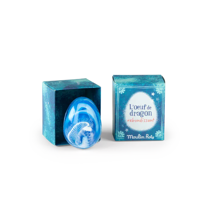 Moulin Roty - Dragon egg bouncy ball - Blue | Scout & Co