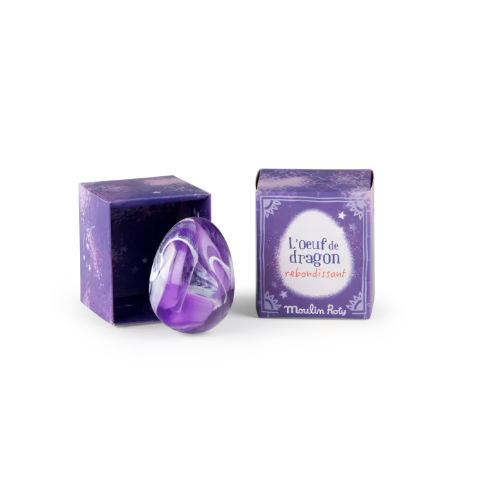 Moulin Roty - Dragon egg bouncy ball - Purple | Scout & Co