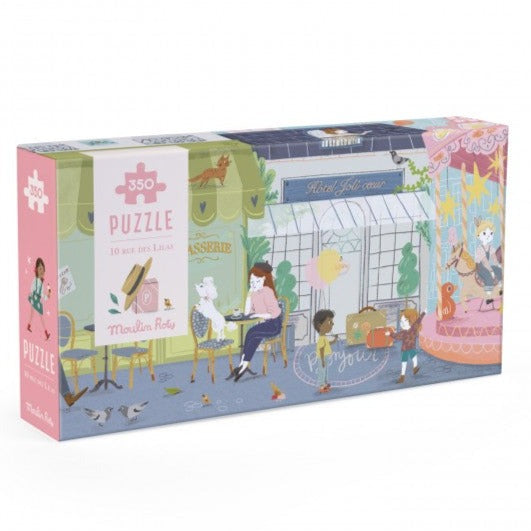 Moulin Roty - 10 Rue des Lilas 350-piece observation jigsaw puzzle | Scout & Co