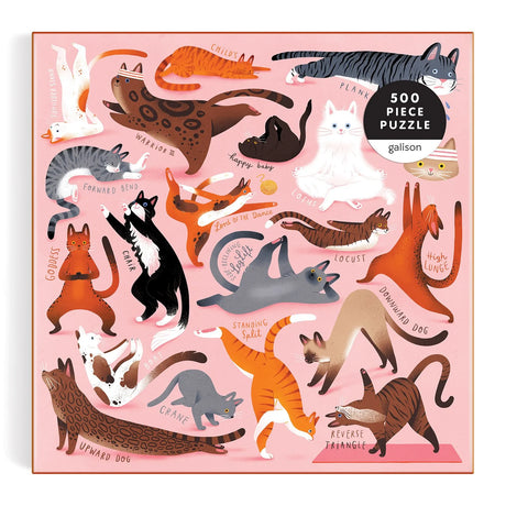 Galison - Yoga For Cats jigsaw puzzle - 500 pieces | Scout & Co