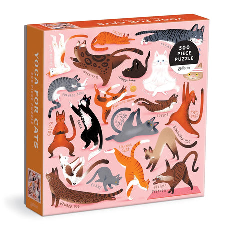 Galison - Yoga For Cats jigsaw puzzle - 500 pieces | Scout & Co