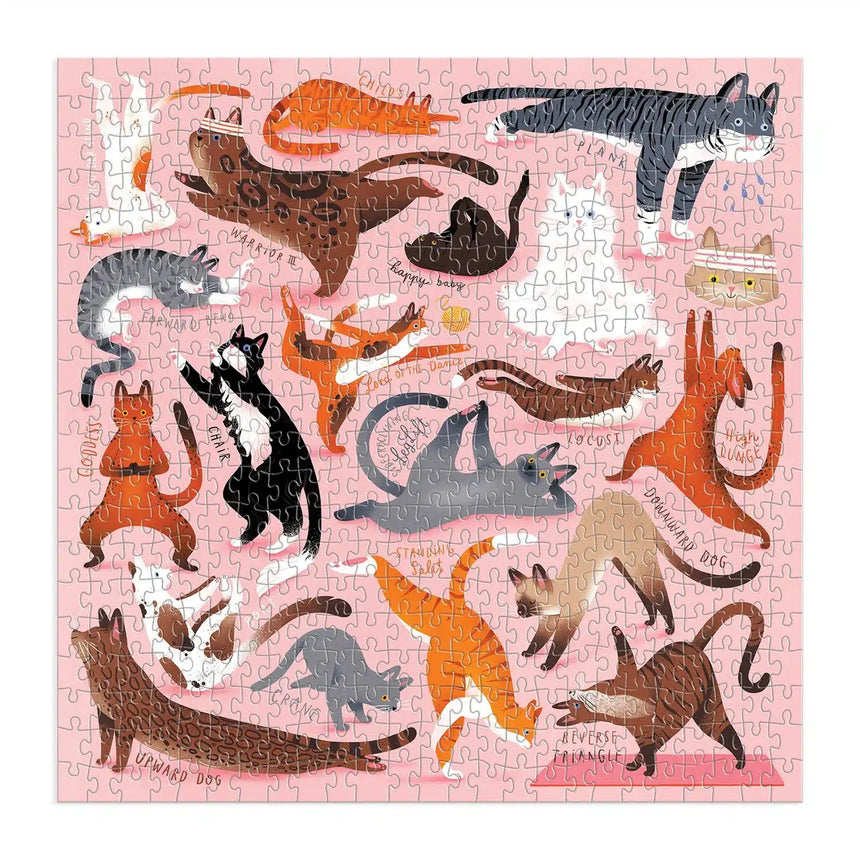 Galison - Yoga For Cats jigsaw puzzle - 500 pieces | Scout & Co
