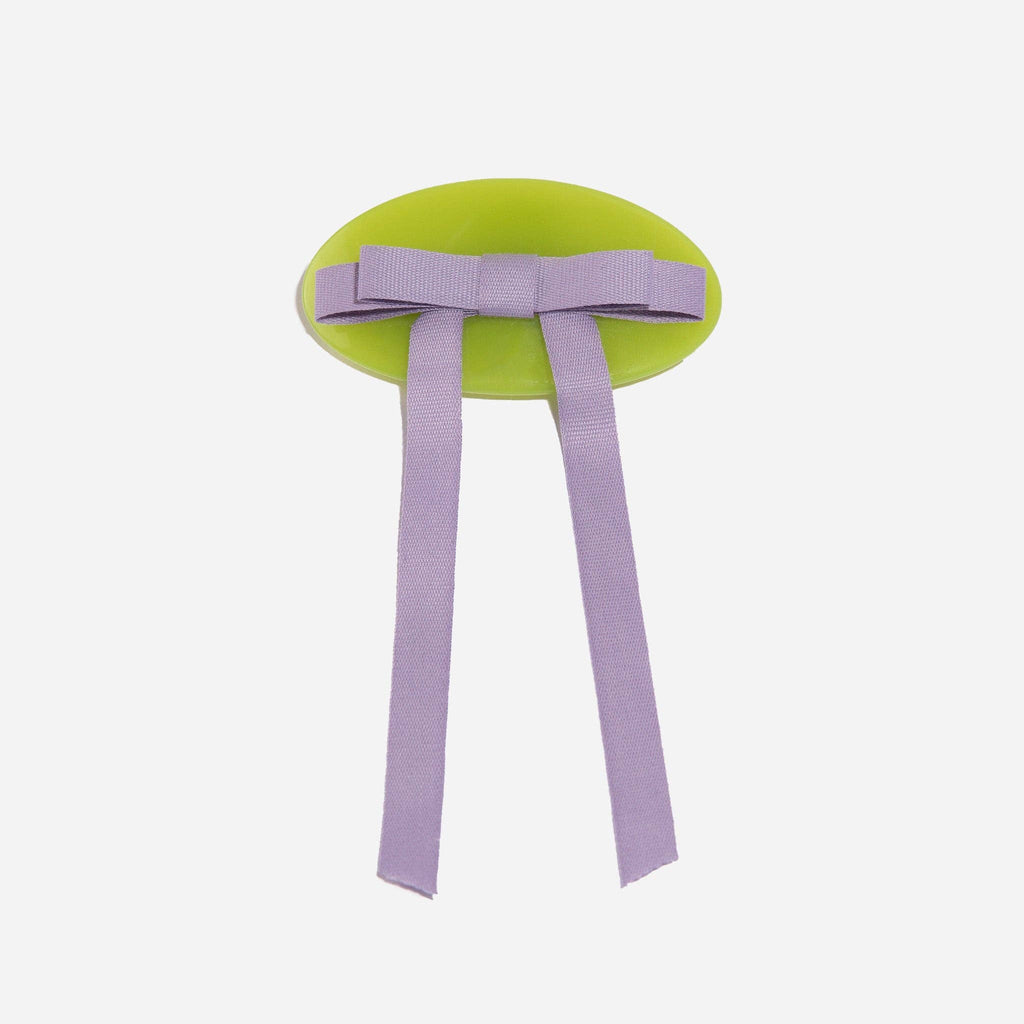 Bow Barrette in Lime/Lavender | Scout & Co