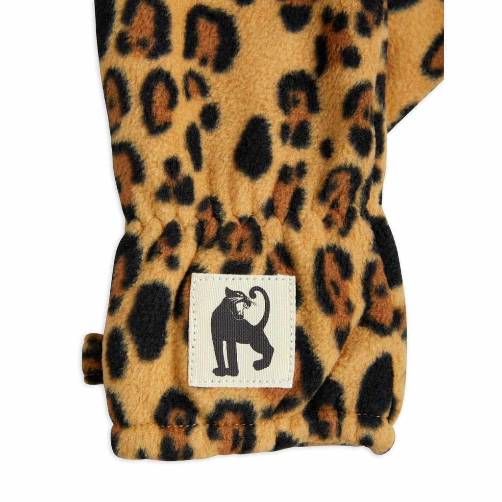 Mini Rodini - Leopard fleece mittens | Scout & Co