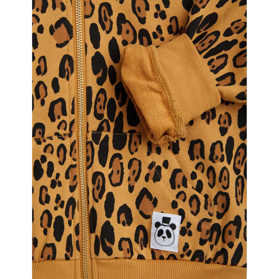 Mini Rodini Basic leopard zip hoodie