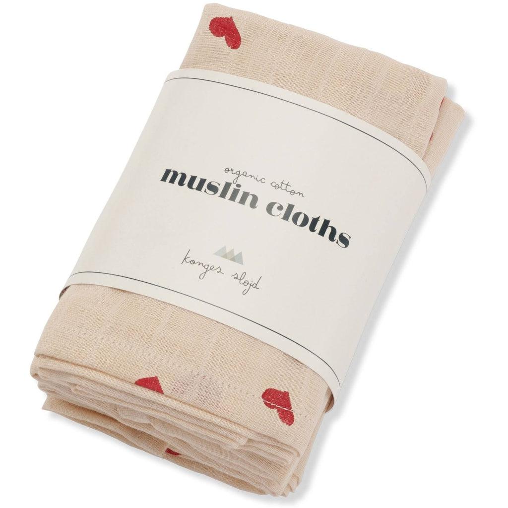 Konges Sløjd - Muslin cloths 3 pack - Amour Rouge | Scout & Co