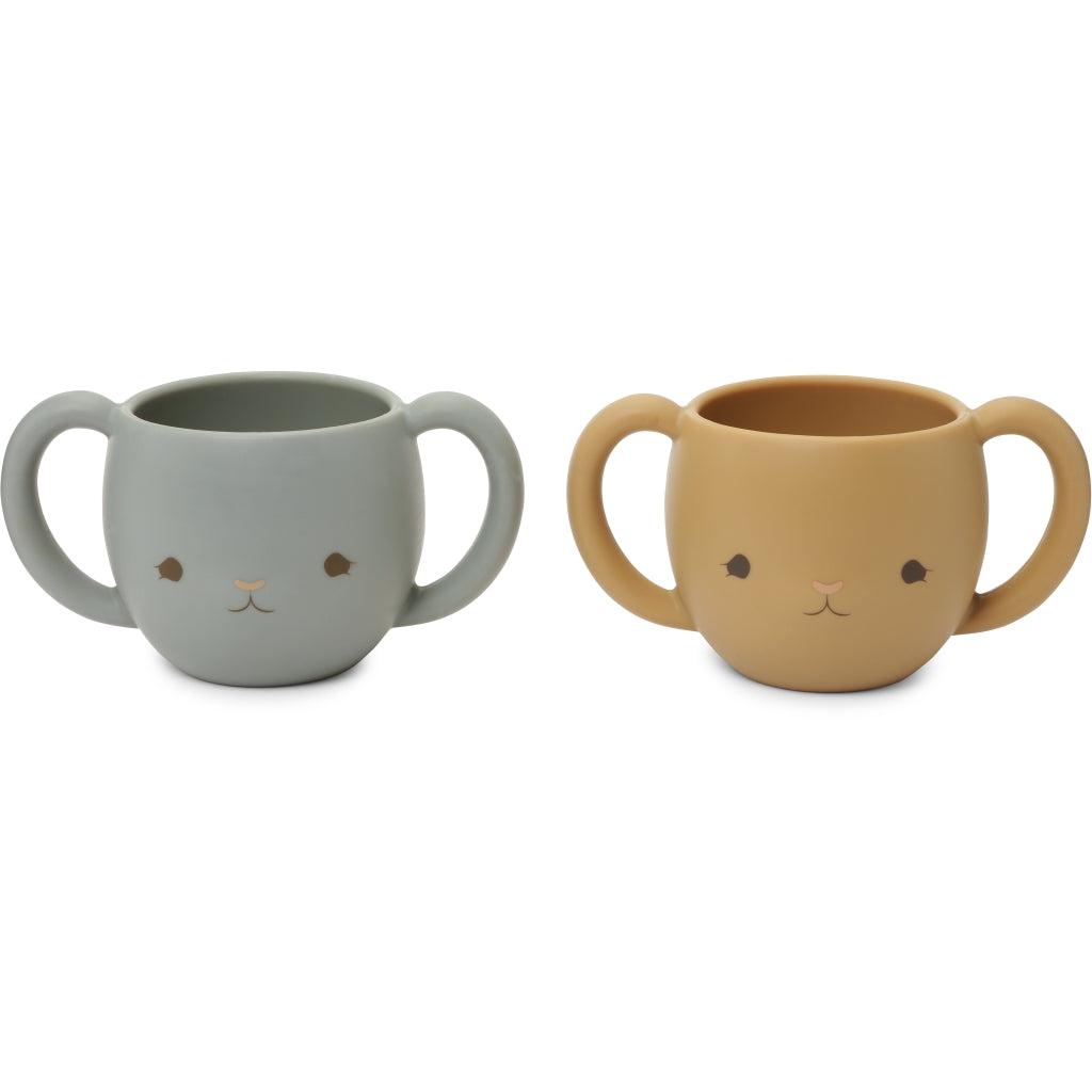 Konges Sløjd - Cutie cups - set of 2 - Quarry blue / almond | Scout & Co