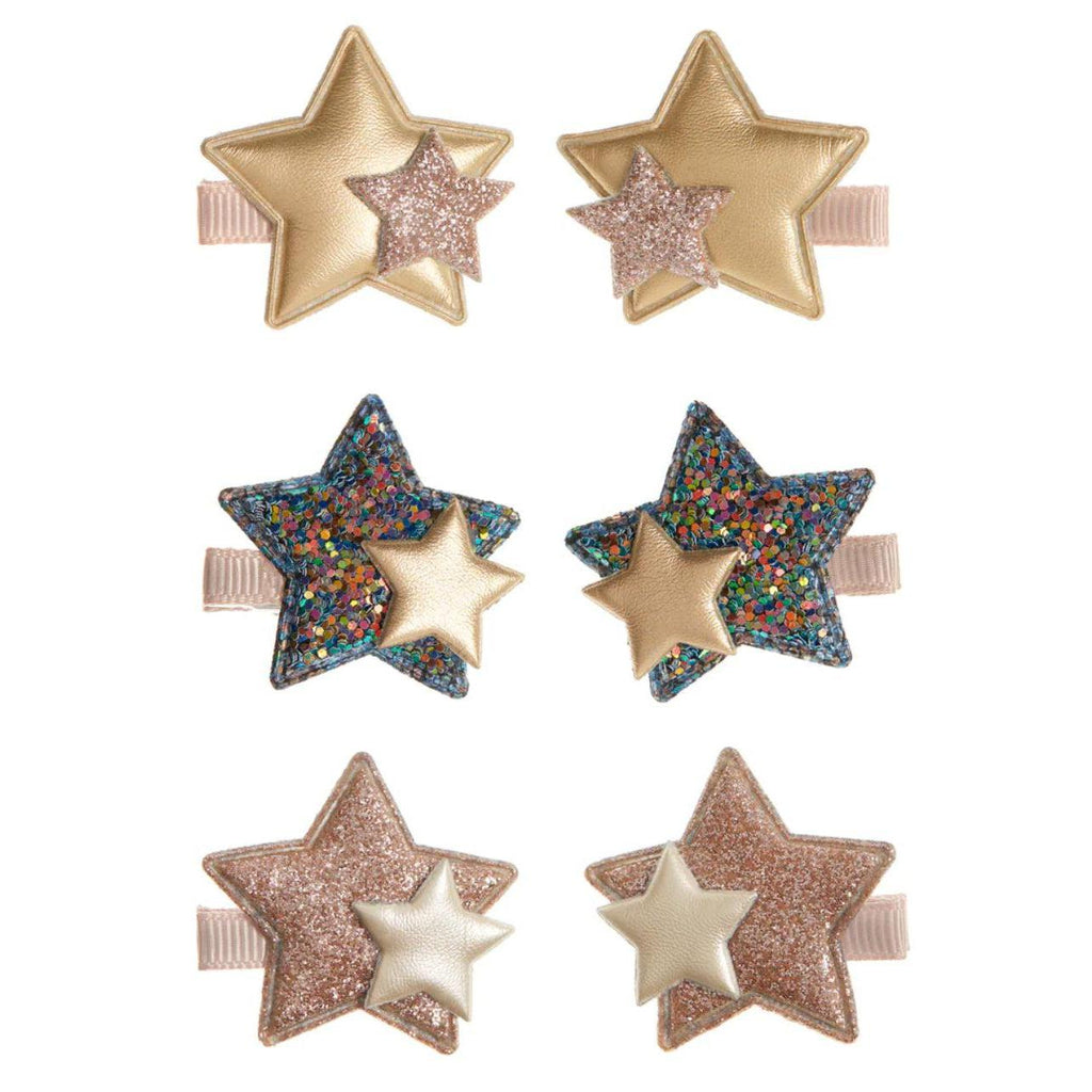Mimi & Lula - Sparkle layered star mini hair clips | Scout & Co