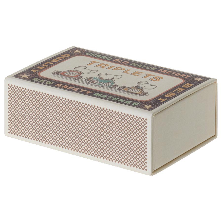 Maileg - Baby mice triplets in box - spotty bedding | Scout & Co