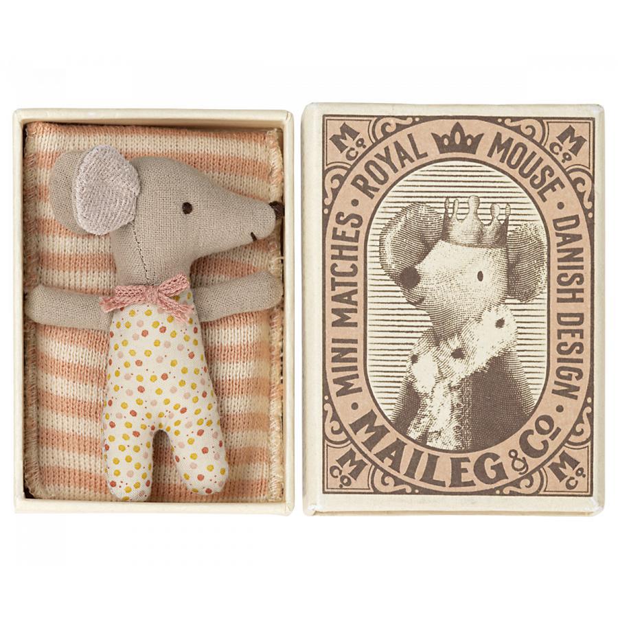 Maileg - Sleepy wakey baby mouse in box - girl | Scout & Co