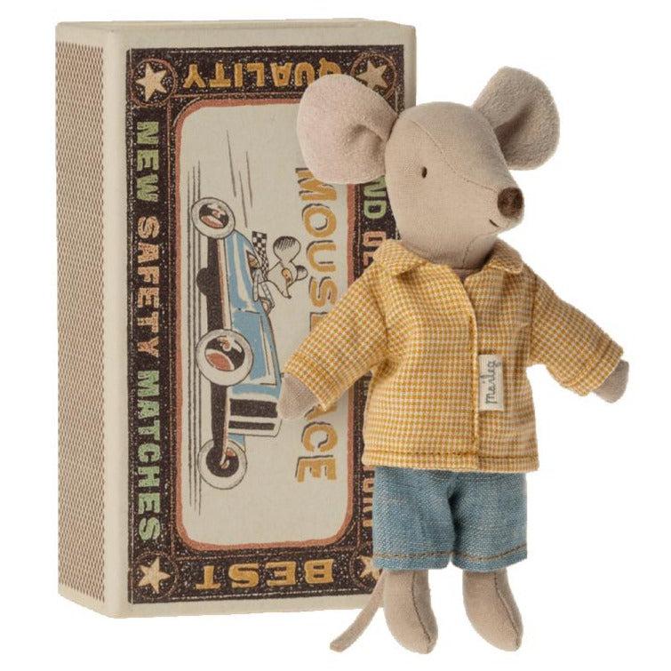 Maileg - Big brother mouse in box - yellow top & jeans | Scout & Co