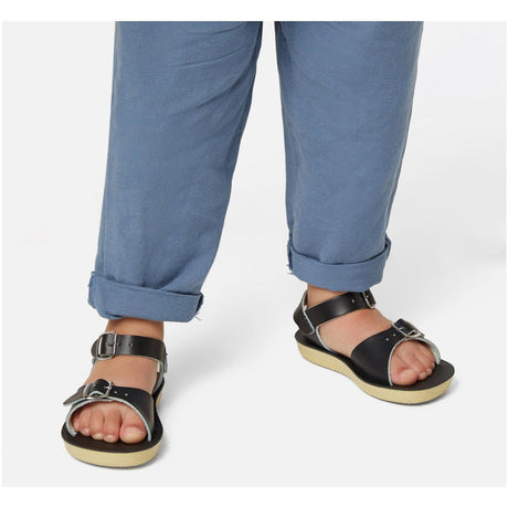 Saltwater Surfer Sandals - Black - Kids | Scout & Co