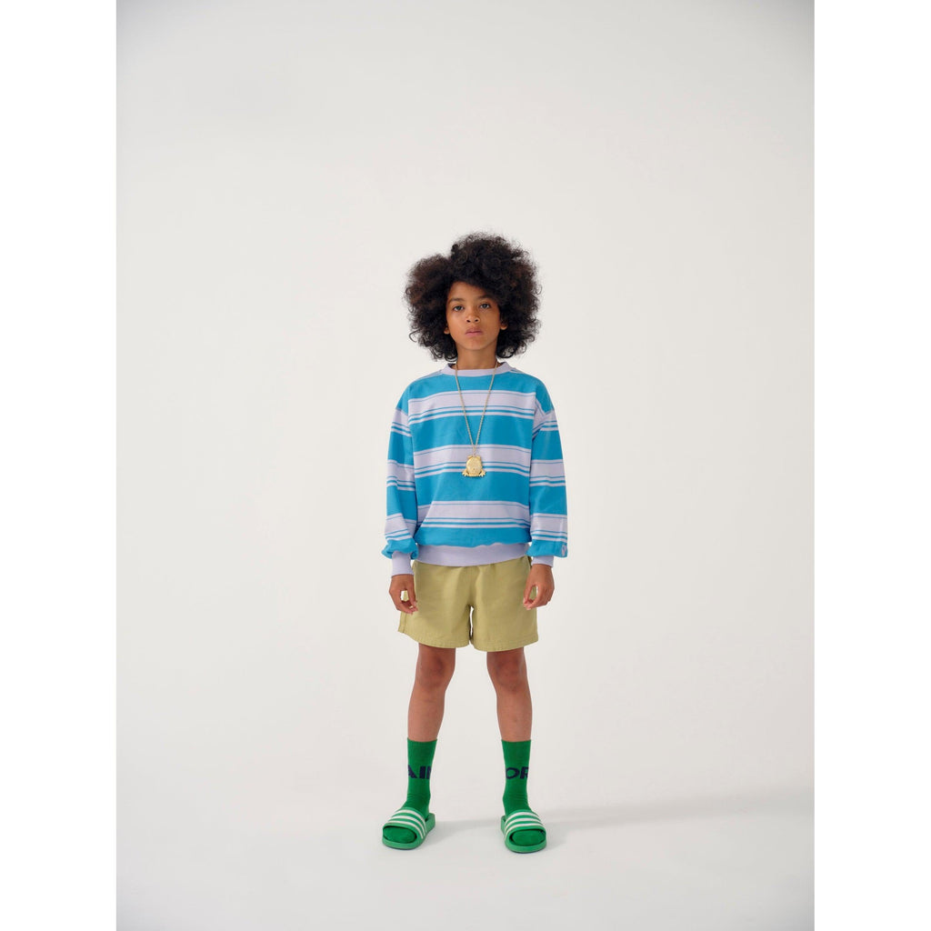 Main Story - Blue Moon Stripe fleece oversized sweatshirt | Scout & Co