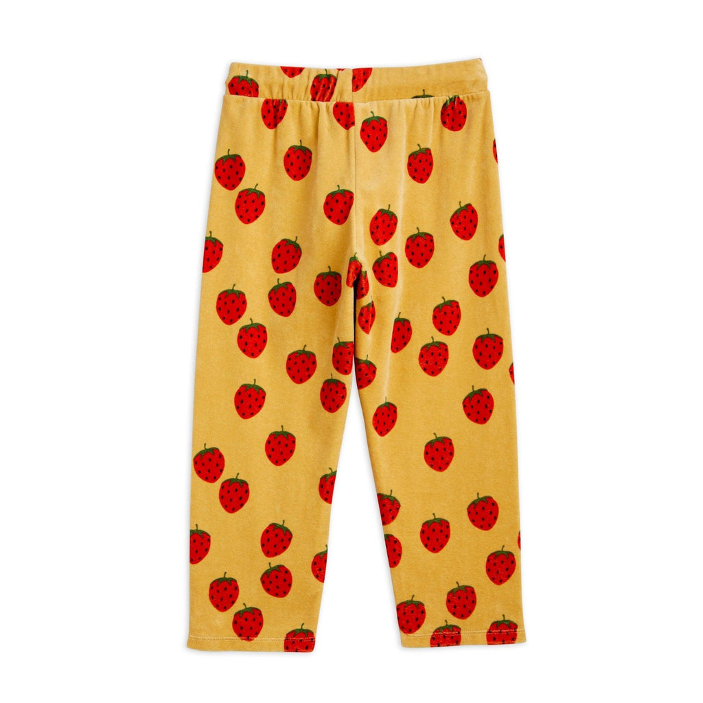 Mini Rodini - Strawberries velour trousers | Scout & Co