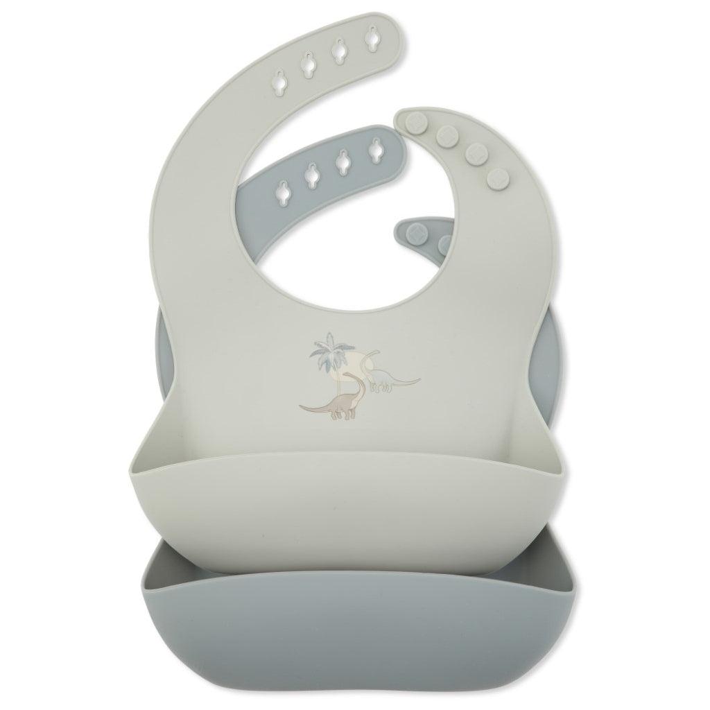 Konges Sløjd - Silicone bibs - set of 2 - Dino | Scout & Co