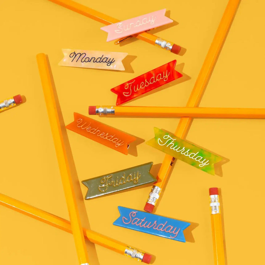 Eugenia Kids - Days Of The Week hair clips - set of 7 | Scout & Co