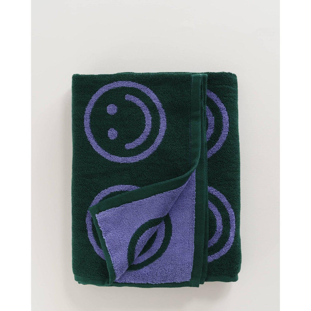 Baggu – Bath towel - Evergreen Happy | Scout & Co