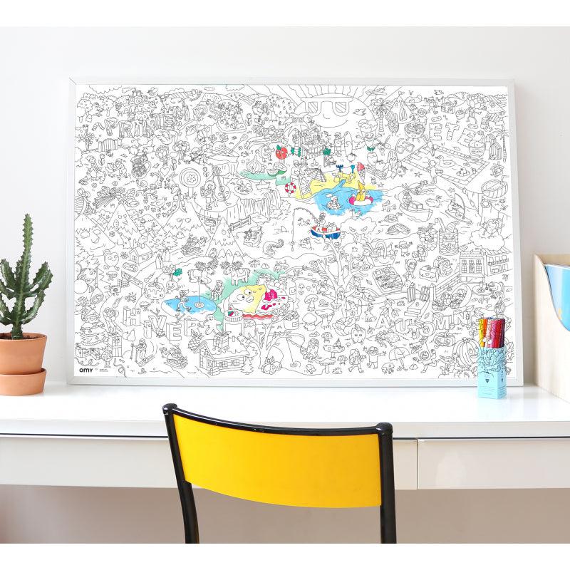 OMY - colouring poster - 4 Seasons + planting pencil | Scout & Co