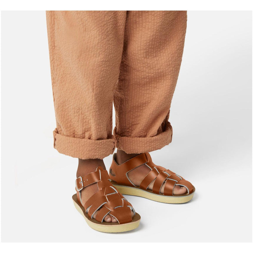 Saltwater Shark Sandals - Tan - Kids | Scout & Co